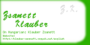 zsanett klauber business card